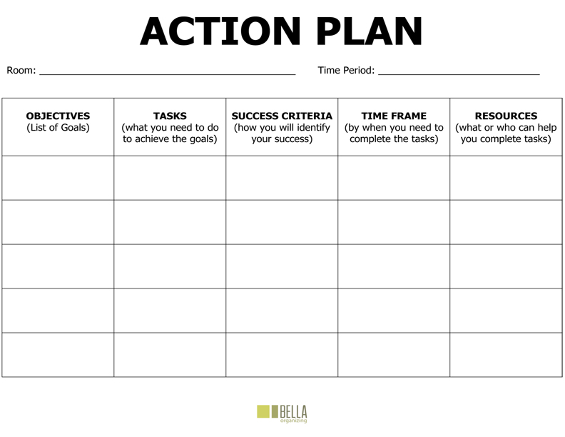 action plan templates excel