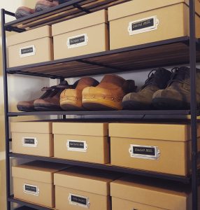 Shoe Storage Boxes Natural Brown Bella Organizing Professional Home Organizers in Oakland and San Francisco Bay Area